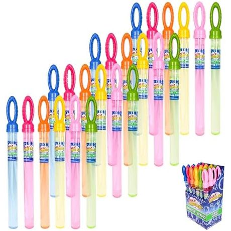 Maxx Bubbles 14.6 in Bubble Wands, 24-Pack Bulk Party Favors