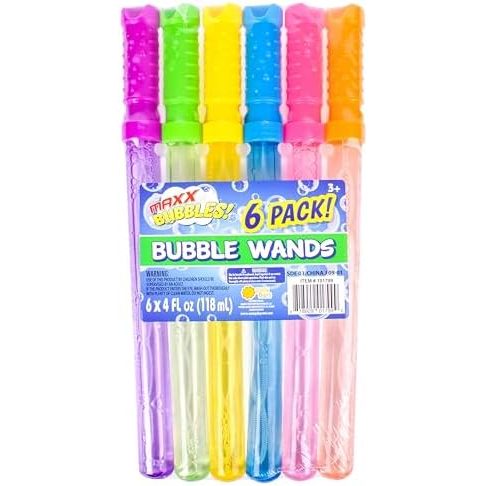 Maxx Bubbles 14.6 in Bubble Wands, Case of 12 Six-Packs
